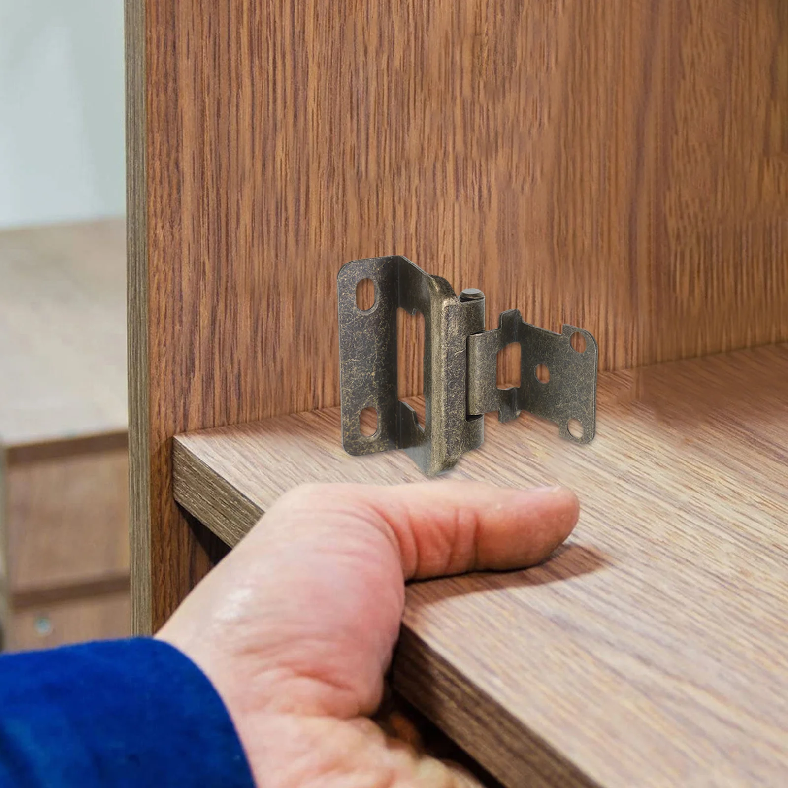 

2pcs Self Closing Cabinet Hinges 1/2 Inch Semi Wrap Autoclosing High For Kitchen Rv Yacht Marine Cupboard