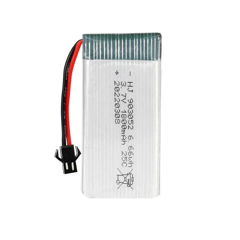 Replacement battery 3.7V 1800mAh lithium battery polymer 25C 903052 drone remote control aircraft model battery 1PCS