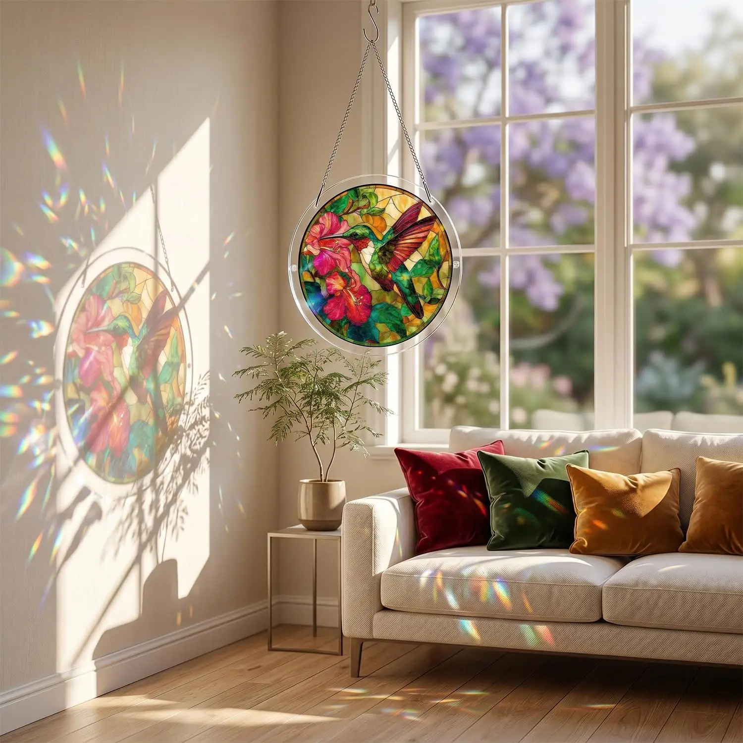 16 styles of 83 Piece Acrylic Jigsaw Puzzle, DIY Hanging Sun Catcher Puzzle Kits 7.4 inches, Acrylic Personalized Handicrafts