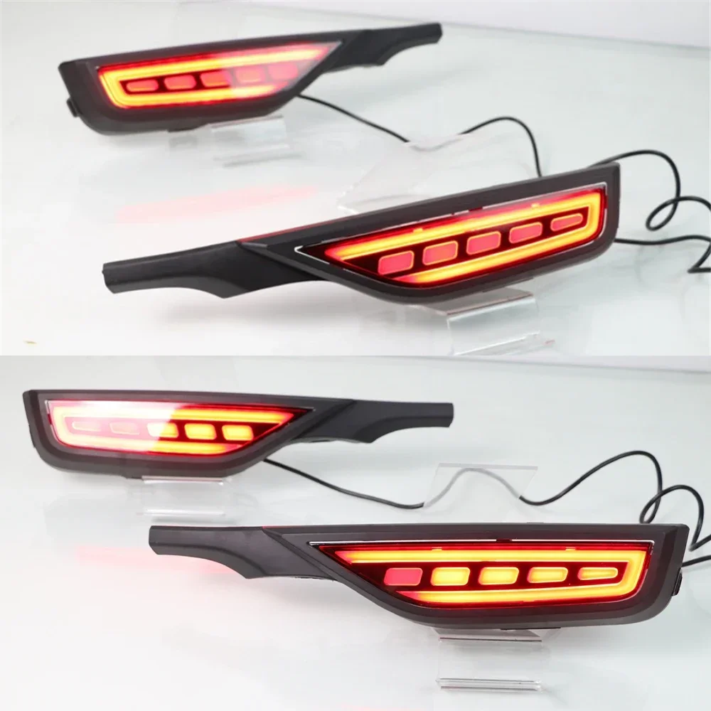 

New！ 2PCS Car Rear Fog Lamp For Honda Jazz Fit 2018 2019 2020 LED Rear Bumper Light Brake Light Flowing Turn Signal Reflector