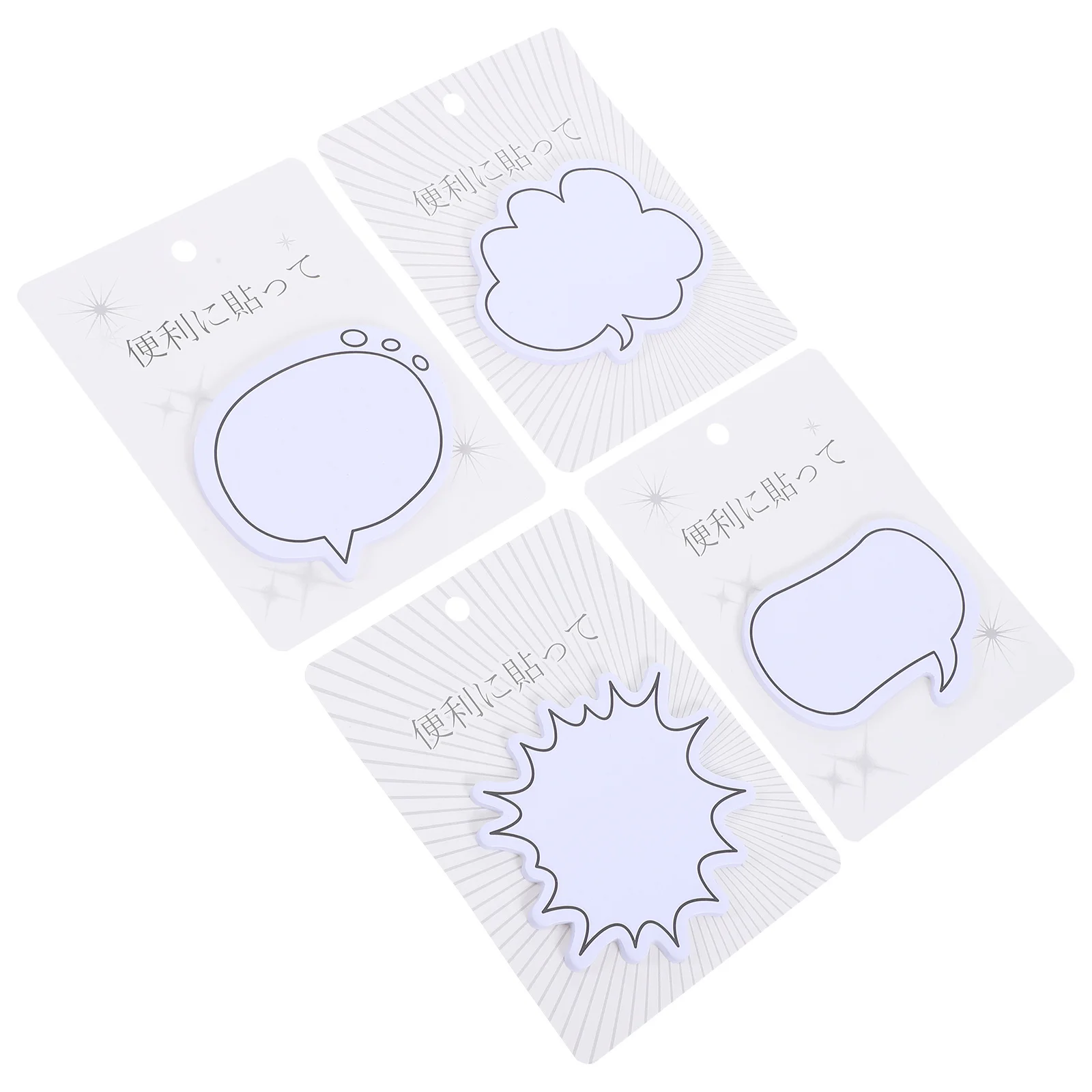 

4Sets Unique Design Home Office School Supplies Self-Adhesive Memo Pads Versatile Usage Strong Adhesion