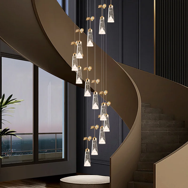 

Modern home decor led lights pendant light lamps forstaircase Chandeliers for living room hanging light indoor lighting