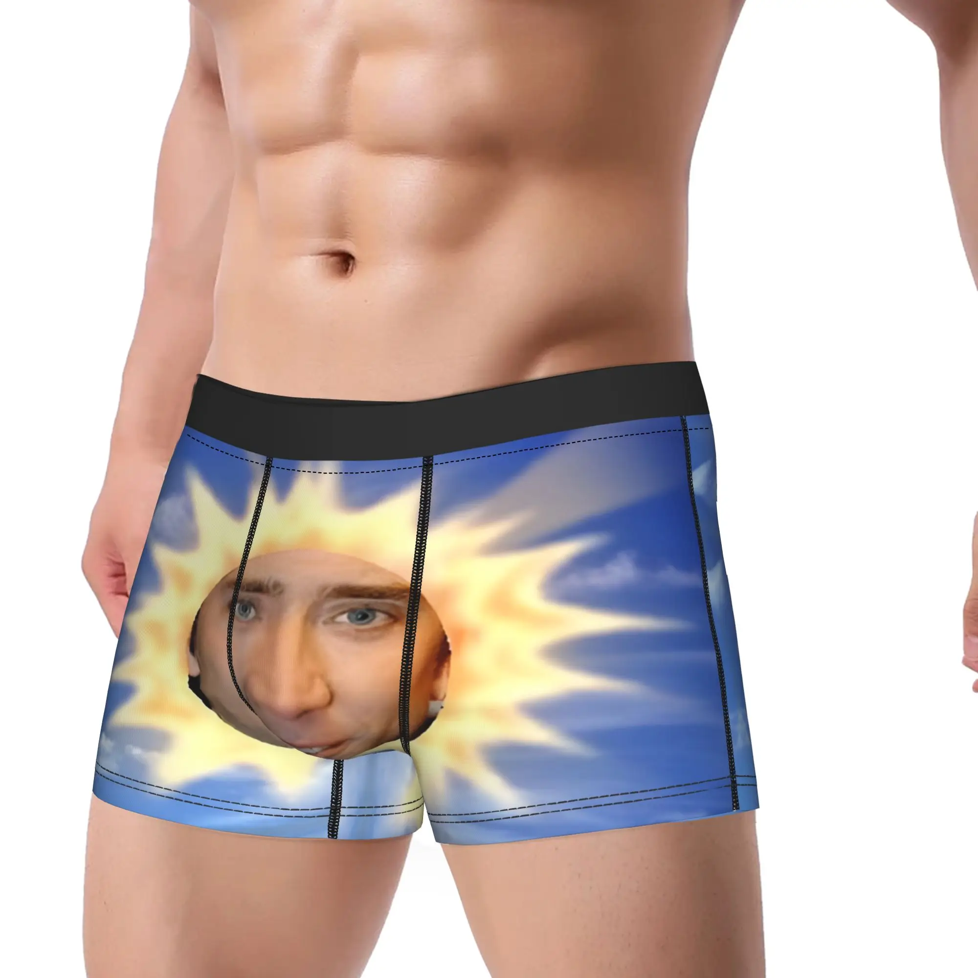 Nicolas Cage Headshot  Merch Boxers Shorts Novelty Underwear  Boxer Underpants Gag Gifts For Men