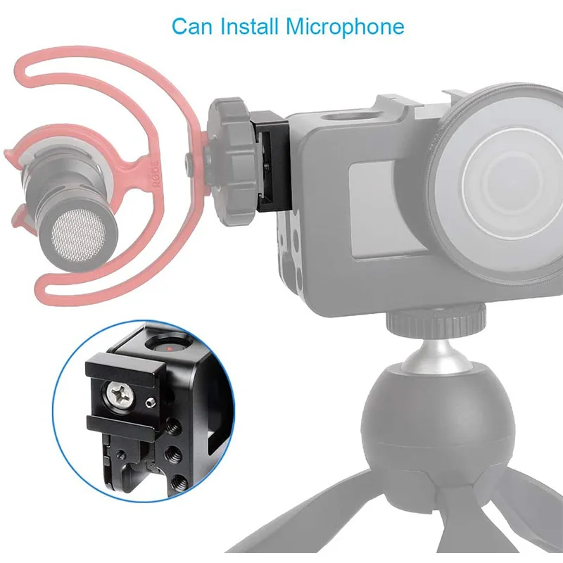 

Cold Shoe Mount Aluminum Adapter Bracket Hot Shoe with 1/4 Thread for Camera Cage Flash Shoe Mount(2 PCS)JAS