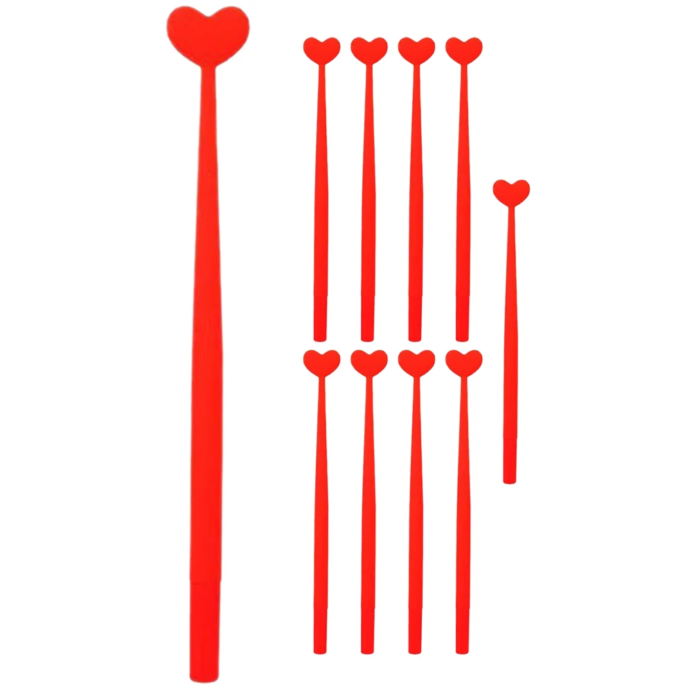 

10 Pcs Heart Shake Pen Prize Gift Journal Pens for Women Girl Valentine's Day Plastic Bulk