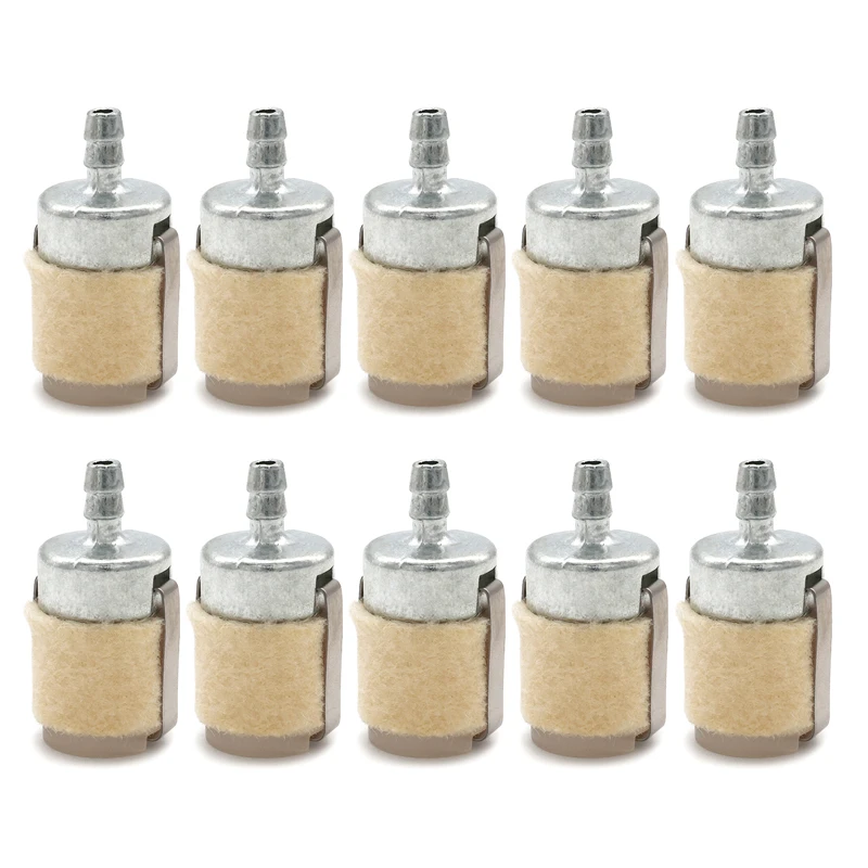 El filtro de combustible de 5-10 piezas con excelente efecto de filtrado es adecuado para maquinaria de jardín, desbrozadores y motosierras