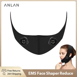 ANLAN EMS Shaper per il viso Riduce il doppio mento Cintura elettrica per il sollevamento delle guance EMS Lifting del viso Massaggiatore Maschera modellante per il viso