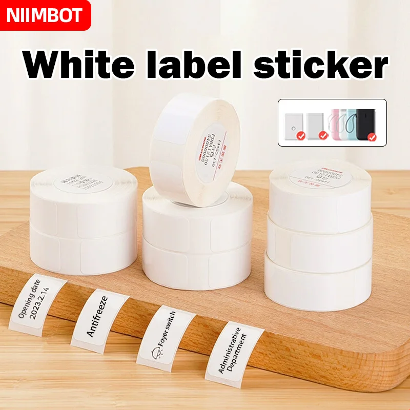 Niimbot D11 D110 D101 Mini Label Printer Color Transparent White Label Paper Waterproof and Oil proof Label Sticker