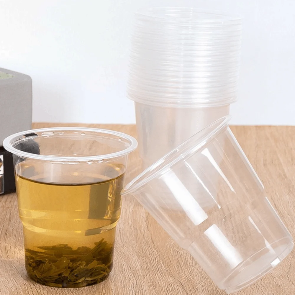 50Pcs 180ml Disposable Plastic Cups Food-grade PP Heat-resistant Party Plastic Cups Transparent Tableware Cups Outdoor Picnic