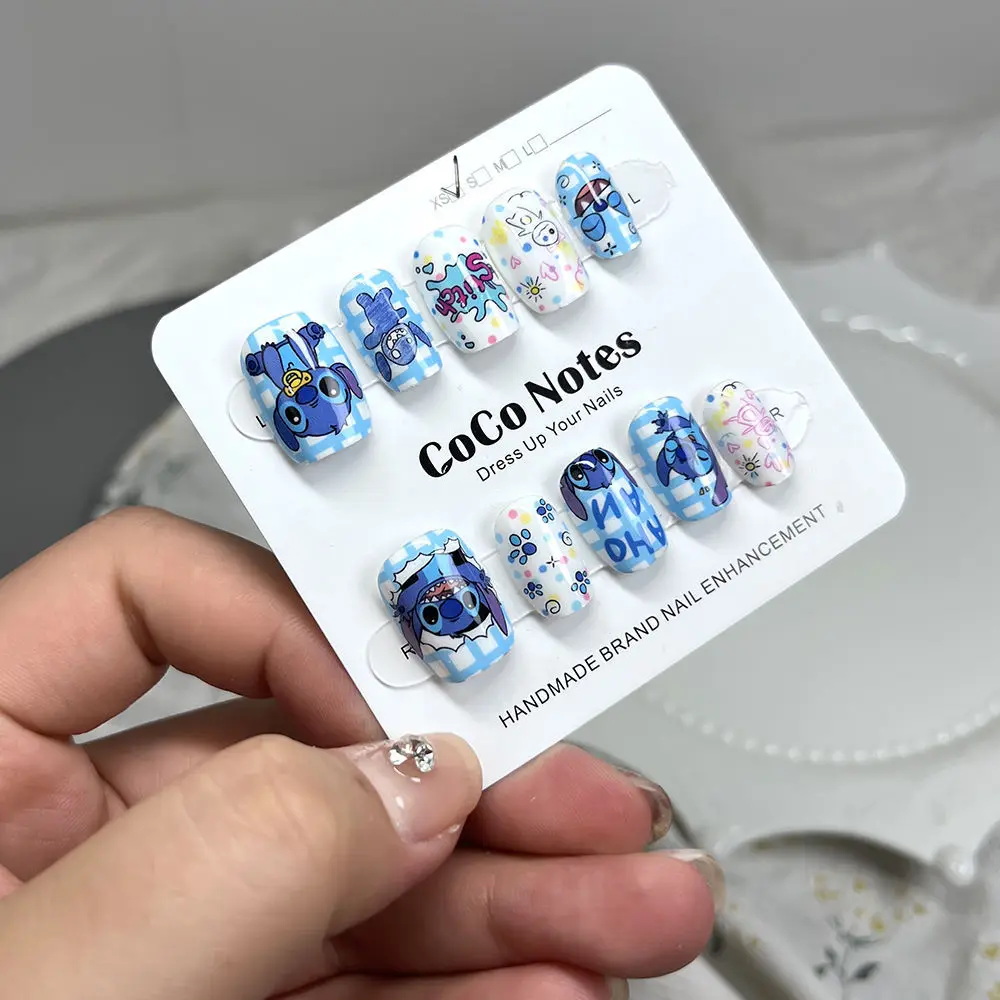 لطيف الكرتون غرزة الأظافر وهمية الملاك فتاة والطفل مانيكير الأزياء تنوعا مسمار الديكور هدايا العيد kawaii مسمار الفن