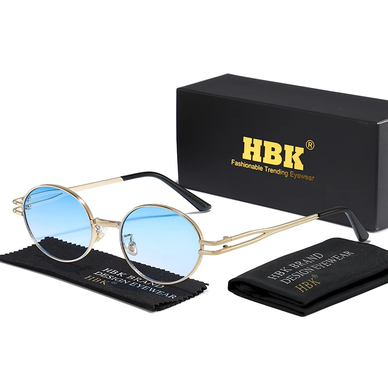 HBK Mode männer Punk Sonnenbrille Kleine Gradienten Objektiv Design Sonnenbrille Frauen im freien Angeln Fahren Strand Reise Brillen