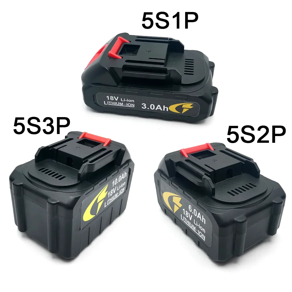 18 V-21 V แบตเตอรี่ลิเธียมแบบชาร์จไฟได้ปลั๊กสหภาพยุโรปสำหรับแรงดันสูงรถปืนฉีดน้ำไร้สายเครื่องล้างรถเครื่องเป่าเครื่องมือ