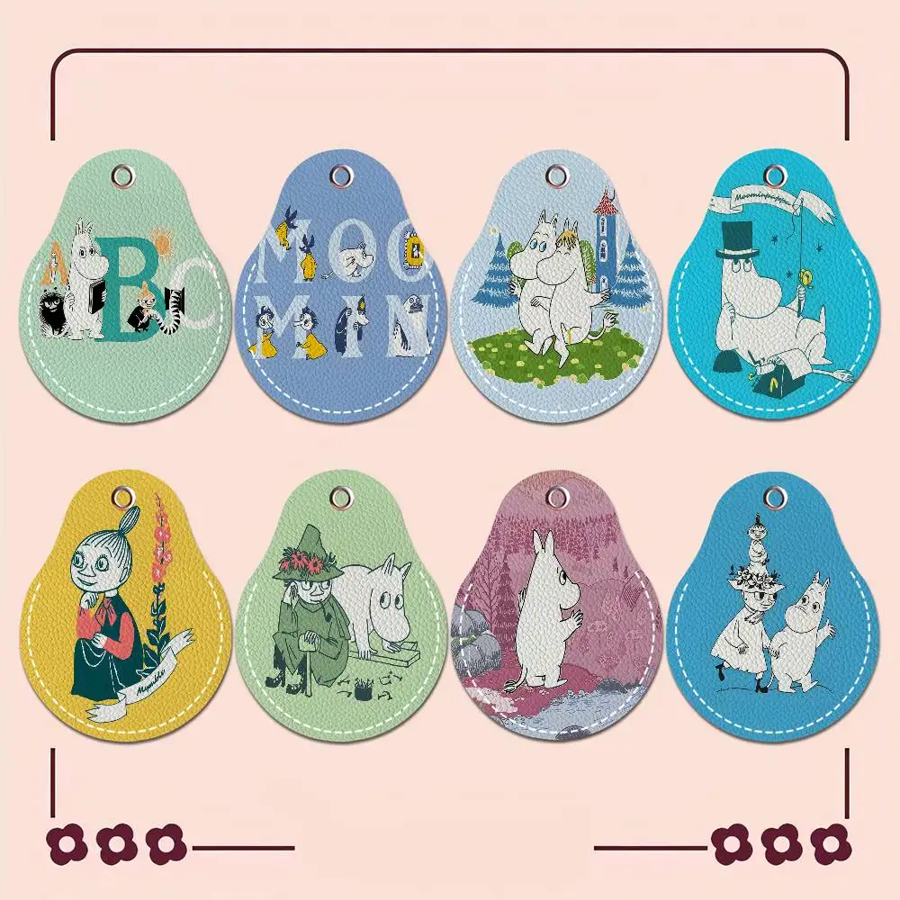 Cute M-Moomins Door Access Control Keychain Hotel Famliy Access Keys Protective Cover ID Card Tags Keyfob
