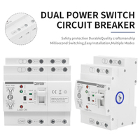 2P 4P Smart ATS Dual Power Automatic Transfer Switch 80A Din Rail Electrical Selector Switch Uninterrupted Power Circuit Breaker