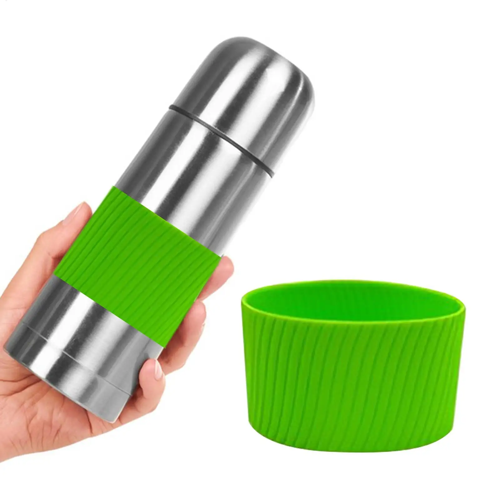 Silicone Sleeves For Bottles Reusable Coffee Sleeve Heat-resistant Hot Cup Sleeve Mug Protector Silicone For Tumblers Hot Drink