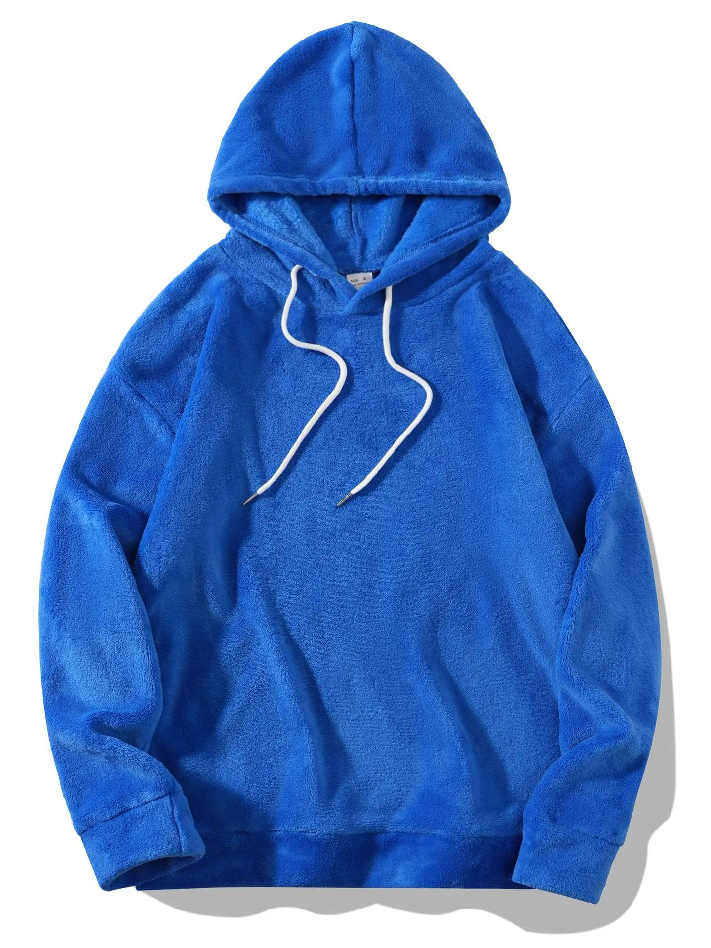 Herren Weiches Warmes Flanell Zweiteiler Set Übergroßer Kapuzenpullover mit Kordelzug Lose Hose Lässige Hauskleidung Herbst Winter Tägliche Kleidung – Detail 24
