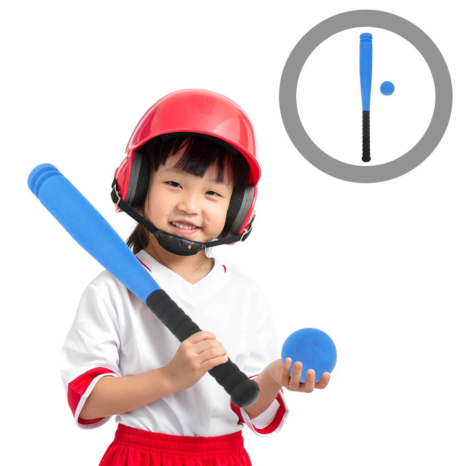 

Super Safe Baseball Bat For Kids 3-5 Years Red Foam Handle Kids Baseball Set Indoor Outdoor