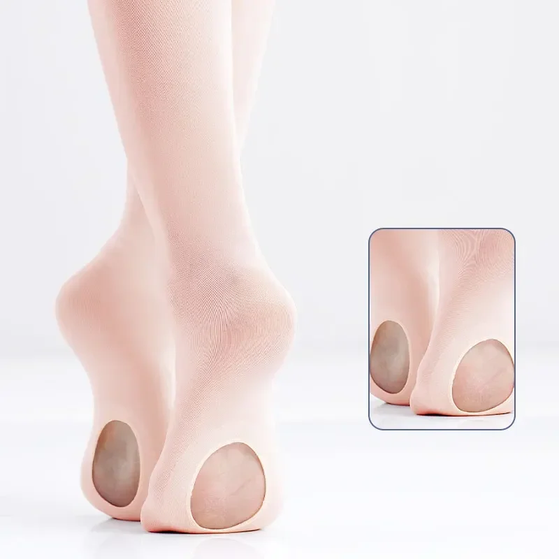 

School Girl Ballet Dance Tight Convertible Toddler Baby Woman Seamless Pantyhose Princess Kids Child Stockings With Hole Legging