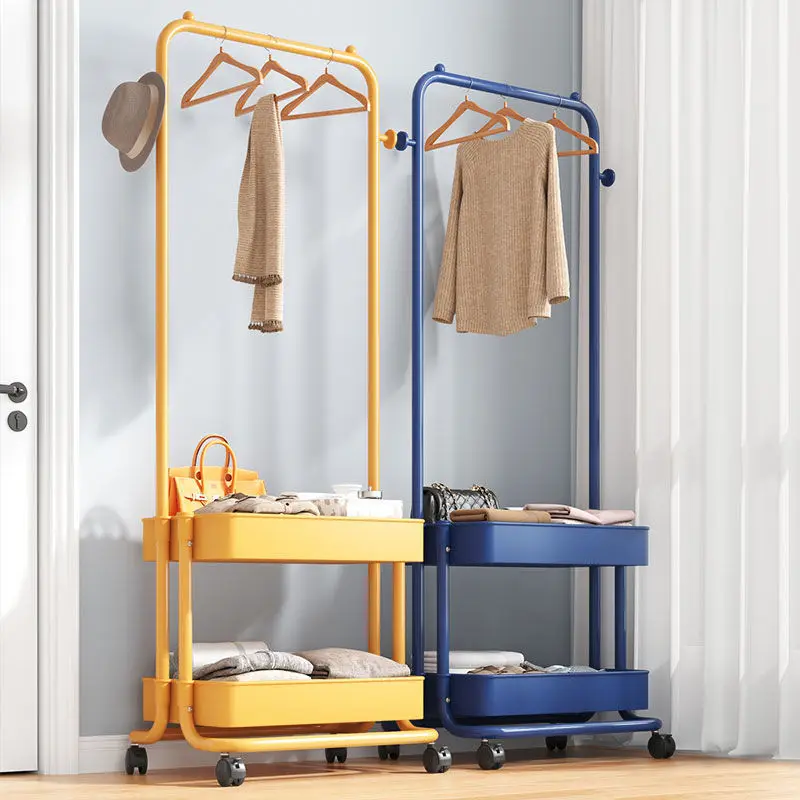 floor-mounted-double-layer-clothes-hanger-rack-multi-functional-portable-storage-organizer-for-bedroom-home-use