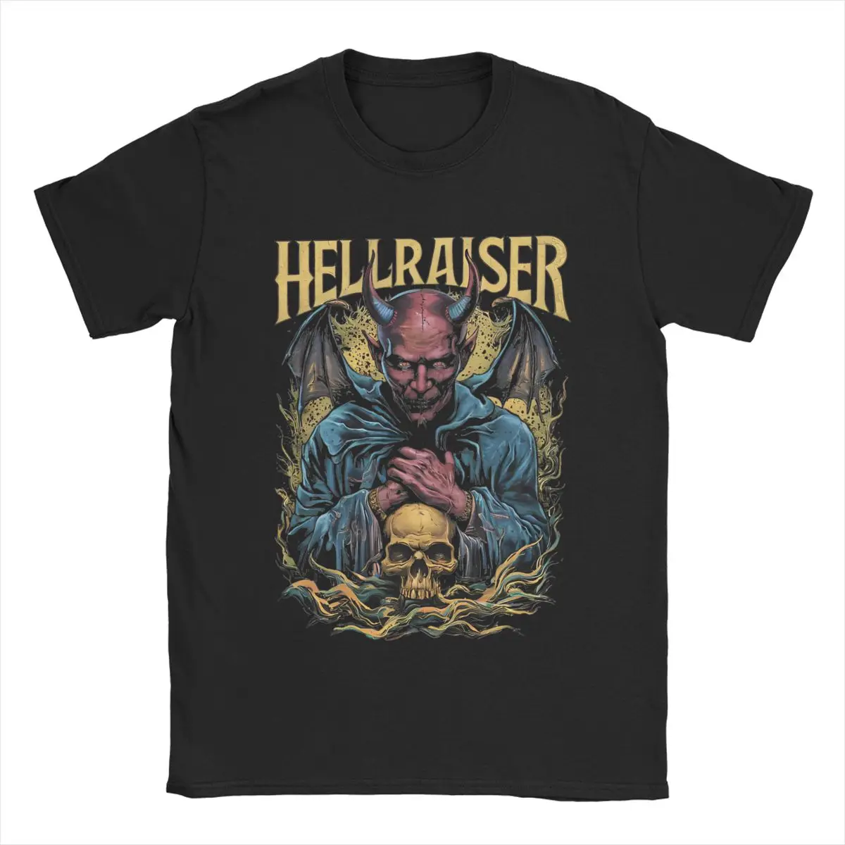 Hellraiser Pinhead Horror Men T Shirts Reborn Movie Scary Film Hipster Tee Short Sleeve Round Neck T-Shirt 100% Cotton Printed