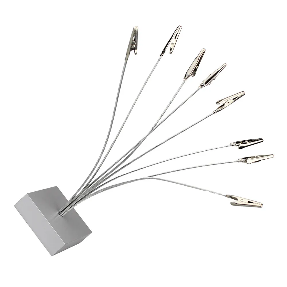8 Multi-Head Silver Clips Premium Alloy Metal Note Holder Household Memo Photo Display Hanger Office Card Clamps Table