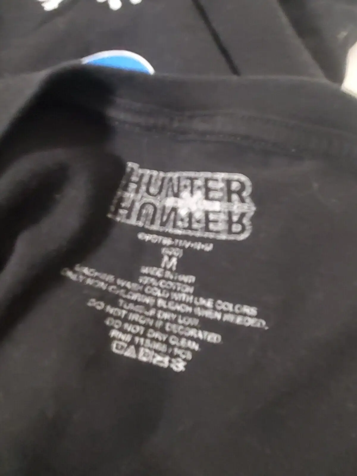 Hunter X Hunter Aesthetic Anime T-shirt Size Medium Double Sided Black