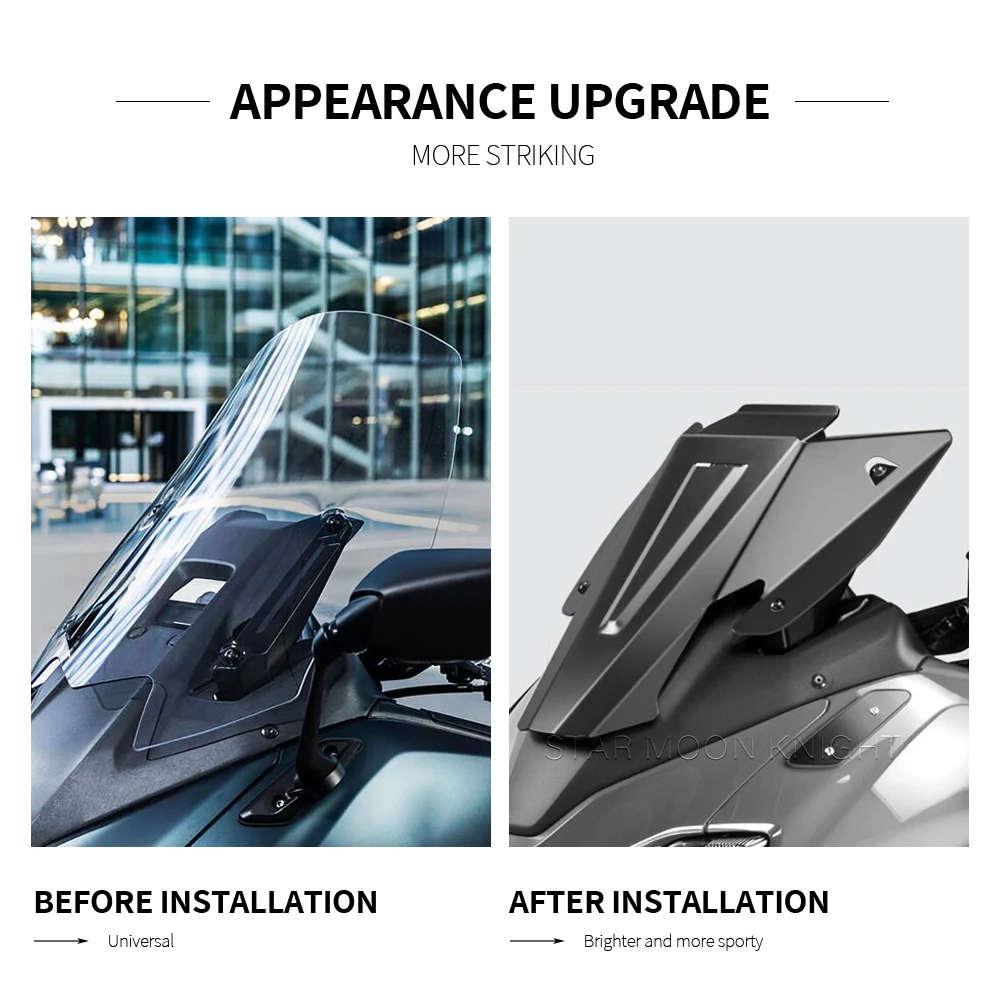 For YAMAHA TMAX T-MAX 560 TMAX560 T-MAX560 TECH MAX 2022 2023- Motorcycle Windscreen Aluminum Windshield Wind Shield Deflector