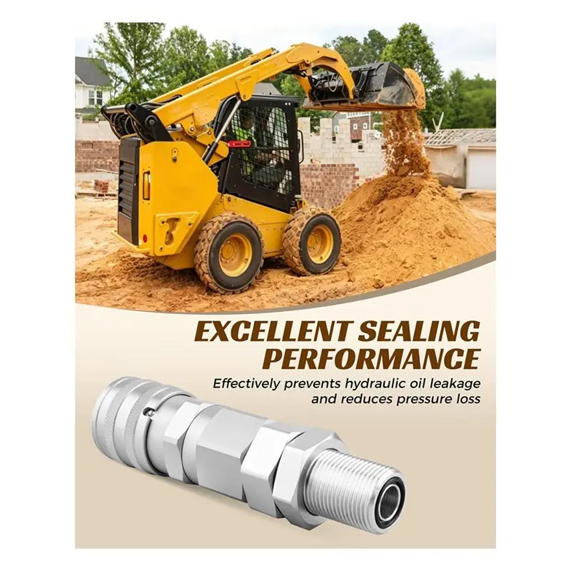 For Caterpillar Forklift& Skid Steer Hydraulic Quick Coupler Flat Face Female 193-8335 Replaces 1938335 For Backhoe Loaders-AS55