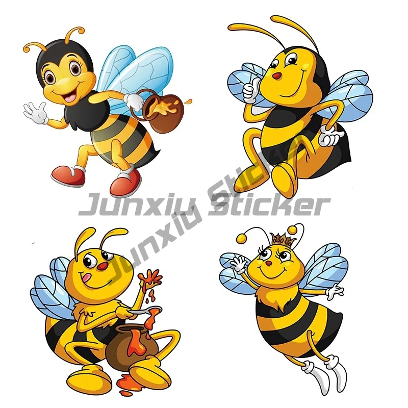 

Car Sticker Personality PVC Decal Bees with Honey Waterproof on Motorcycle Laptop Decorative