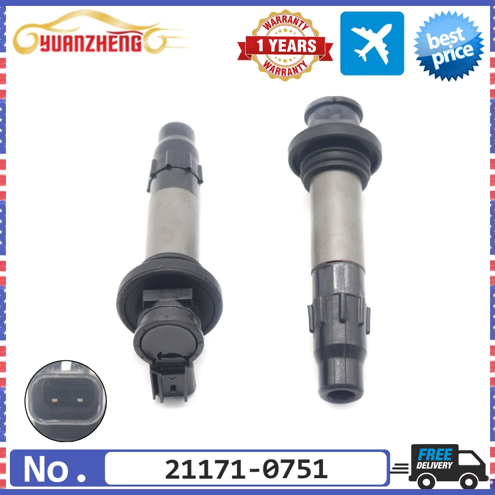 NEW 2pcs 21171-0751 129700-5520 Car Ignition Coil For KAWASAKI NINJA 400 EX400 Z400 ER400 2018 2019 2020 2021 2022 2023 J0552