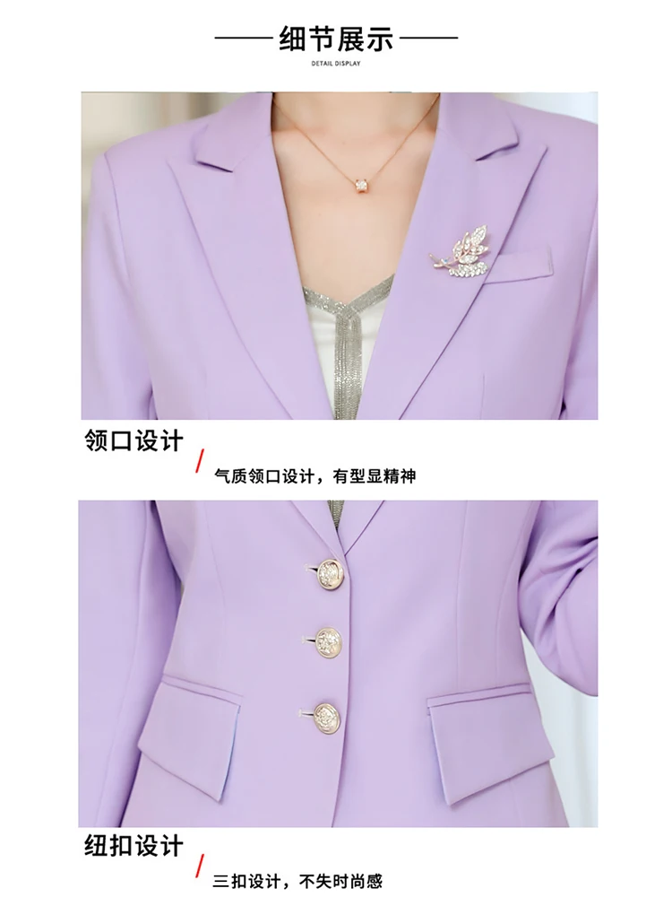 Newest Elegant 2025 Women Design Suit Professional Pantsuits Highest Temperament Unique Autumn and Winter Fashion костюм женский