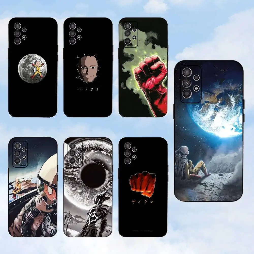 

O-One-Punch-Man S-Saitama Phone Case For Samsung S25,S24,S23,S22,S21,S20,S10,Ultra,Plus,Lite,FE,Soft Silicone Black Cover