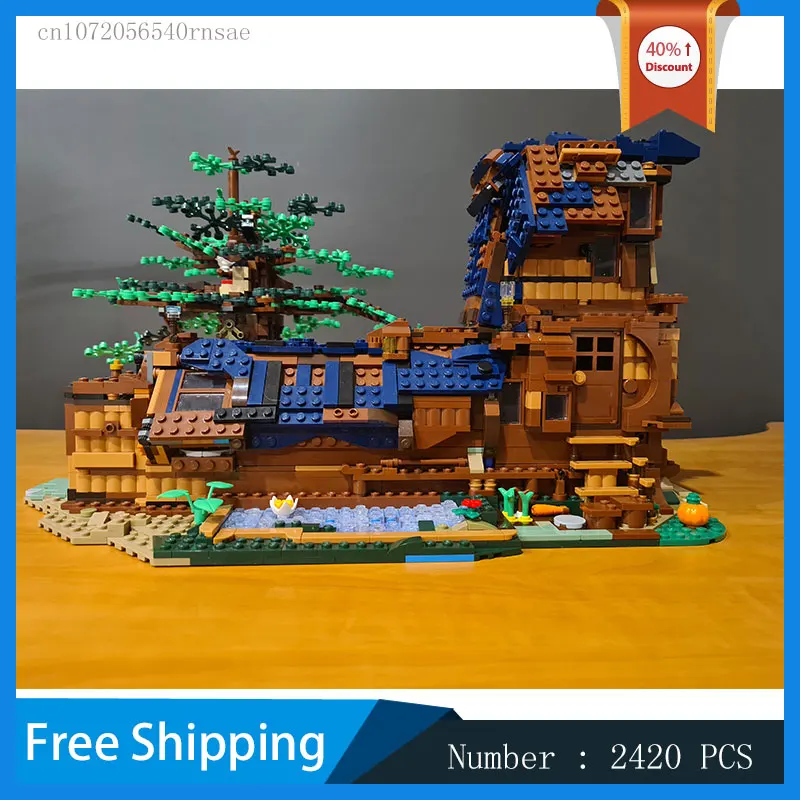 TreeHouse-bloques de construcción MOC para niños, casa de zapatos de cuento de hadas, modelo DIY, ladrillos, juguetes de montaje creativos, regalo de cumpleaños y Navidad