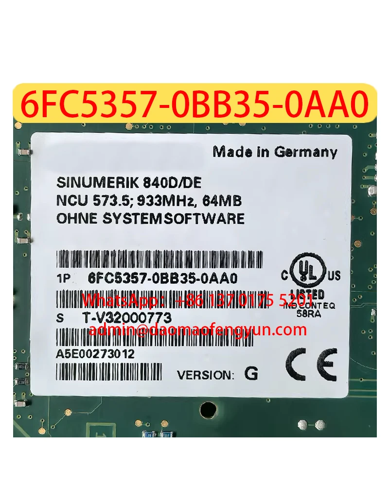 6FC5357-0BB35-0AA0 Used NCU573.5 Control System System Motherboard Tested ok，6FC5357 0BB35 0AA0