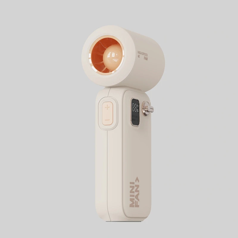 AAAN-Ventilatore manuale turbo ricaricabile: velocità portatili, regolabili, mini design portatile per viaggi, campeggio, attività all'aperto
