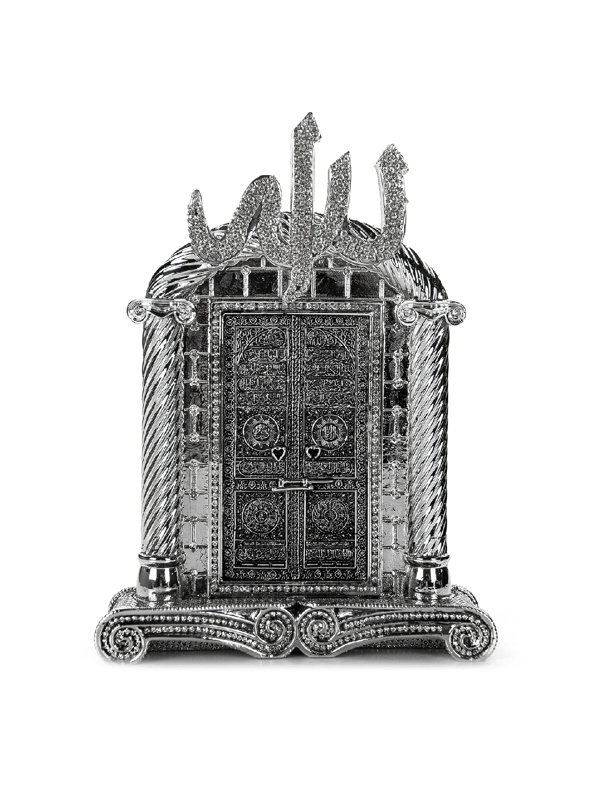 Allah lave door crystal stone decorated religious gift trinket silver color