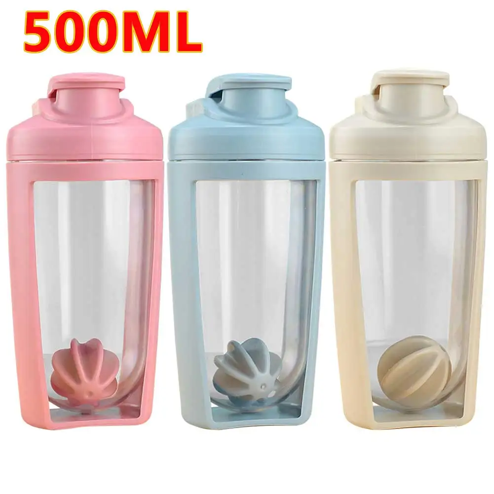 500ML Sports Water Bottle Protein Shaker Outdoor Travel Portable JuiceCup With Powder Case Coffee Mugs Leak Proof Drink Bottle