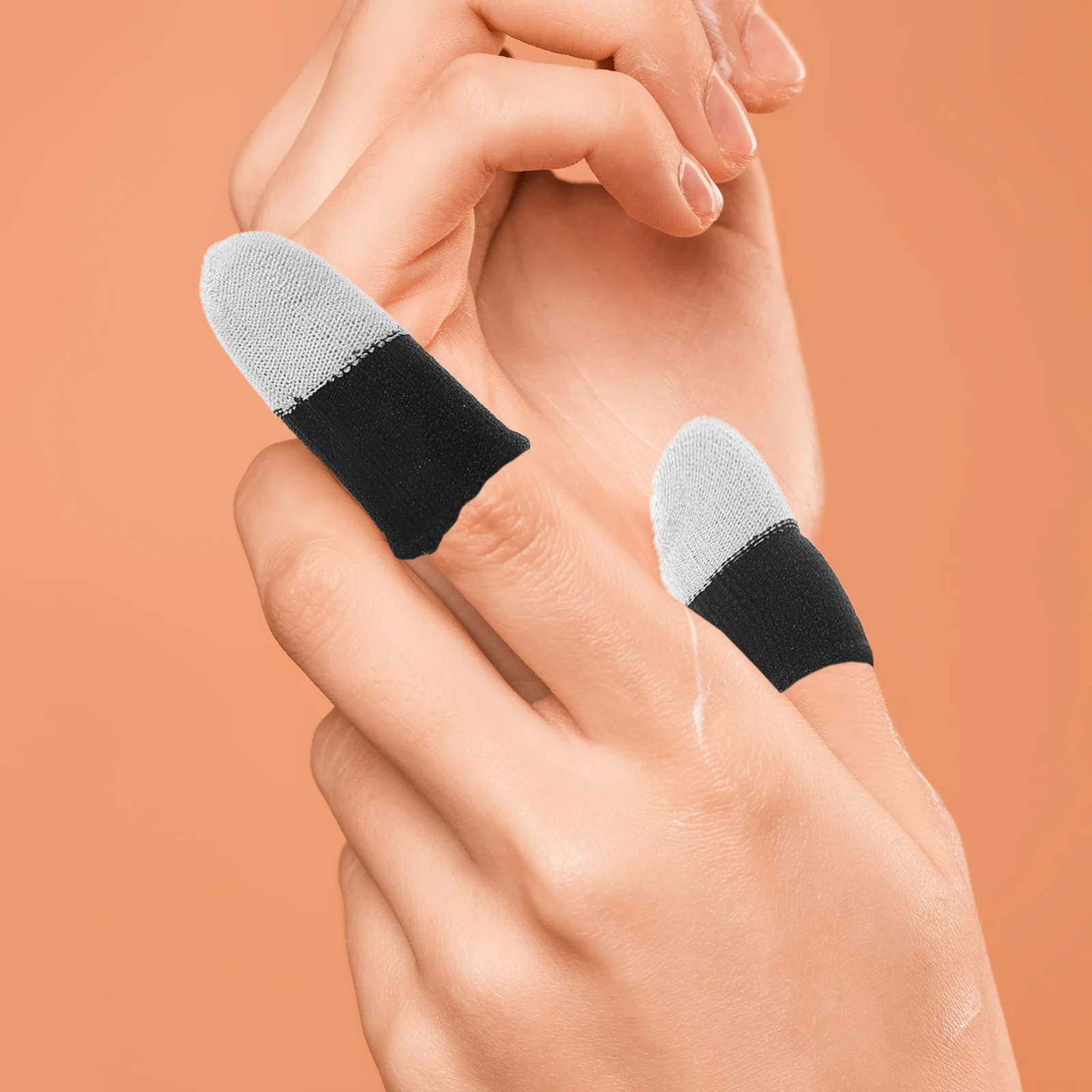 20 قطعة أكمام إصبع الألعاب تنفس المضادة للعرق الإبهام يغطي للهاتف المحمول شاشة تعمل باللمس عملية سلسة رقيقة جدا المزدوج #2