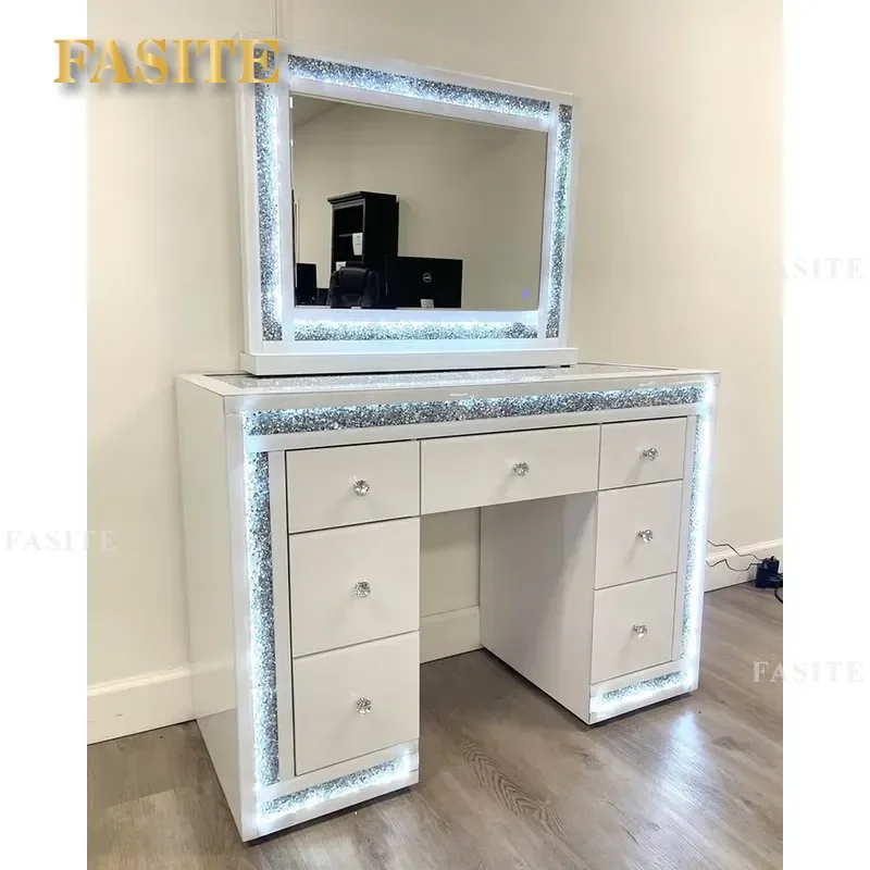 Luxury Factory Direct Sale Cheap Price Mirrored Dressing Table Luxury Modern Vanity Tables