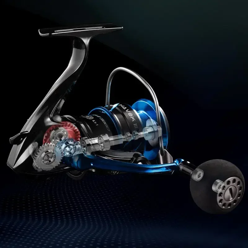 2025/يحتوي على بكرة صيد دوارة Iii 2000/3000/4000/5000 بكرة صيد للمياه المالحة عجلة دوارة بقوة سحب كبيرة #3