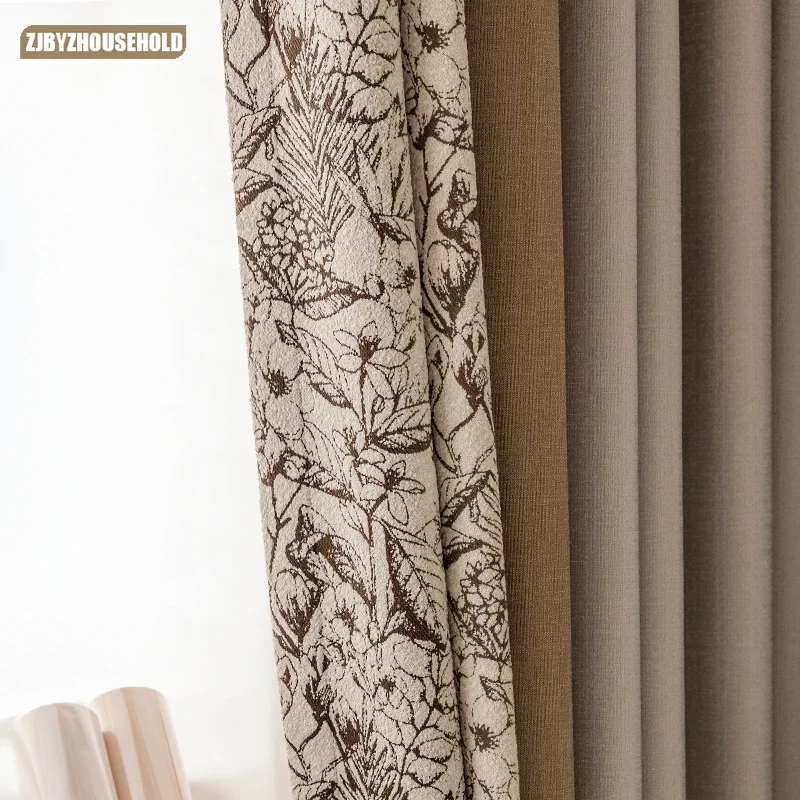 

Modern Curtains for Living Dining Room Bedroom Minimalist Chenille High Shading Curtains