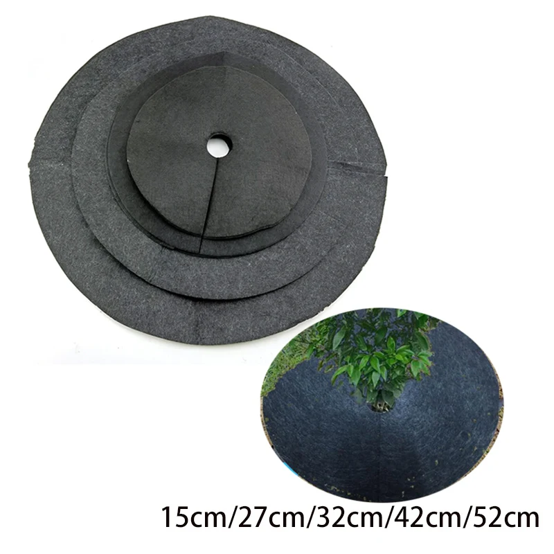 15cm 27cm 32cm 42cm Garden tree plants cover Protection Mat Weeding Cloth pot Covering Ring Non wovens Black For Vegetable