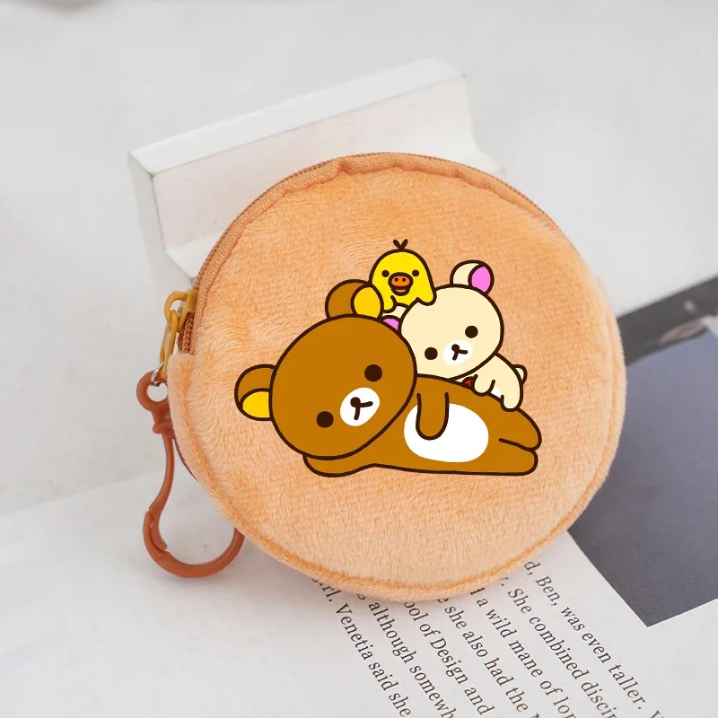 

Rilakkuma Coin Purse Cartoon Anime Figures Mini Zero Wallet Backpack Pendant Decoration Kawaii Fashion Storage Bags Toys Gifts