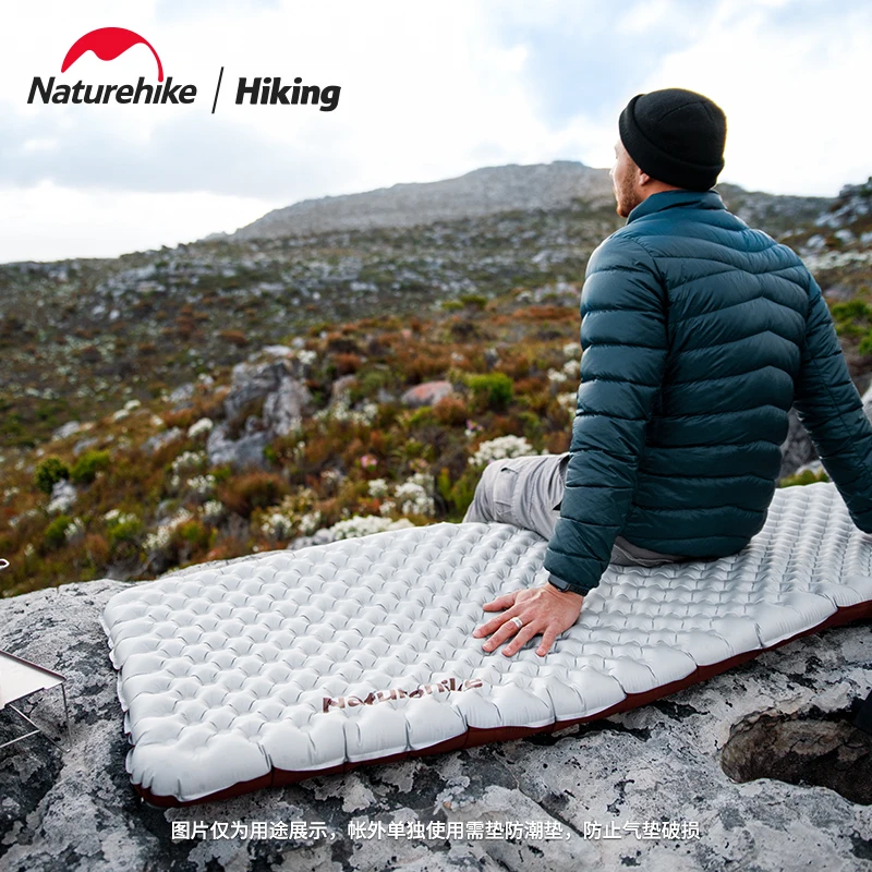 Matelas gonflable Naturehike R5.8 en nylon 20D TPU, isolation thermique, lit d'air simple, randonnée, extérieur, ultraléger, tapis de couchage