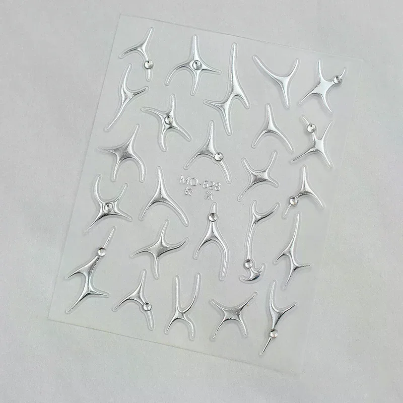 غير النظامية البرنز خطوط الفرنسية مسمار الفن ملصقات فضي الكتابة على الجدران شريط تصميم ذاتية اللصق الشارات الهندسة خط المتزلجون #4