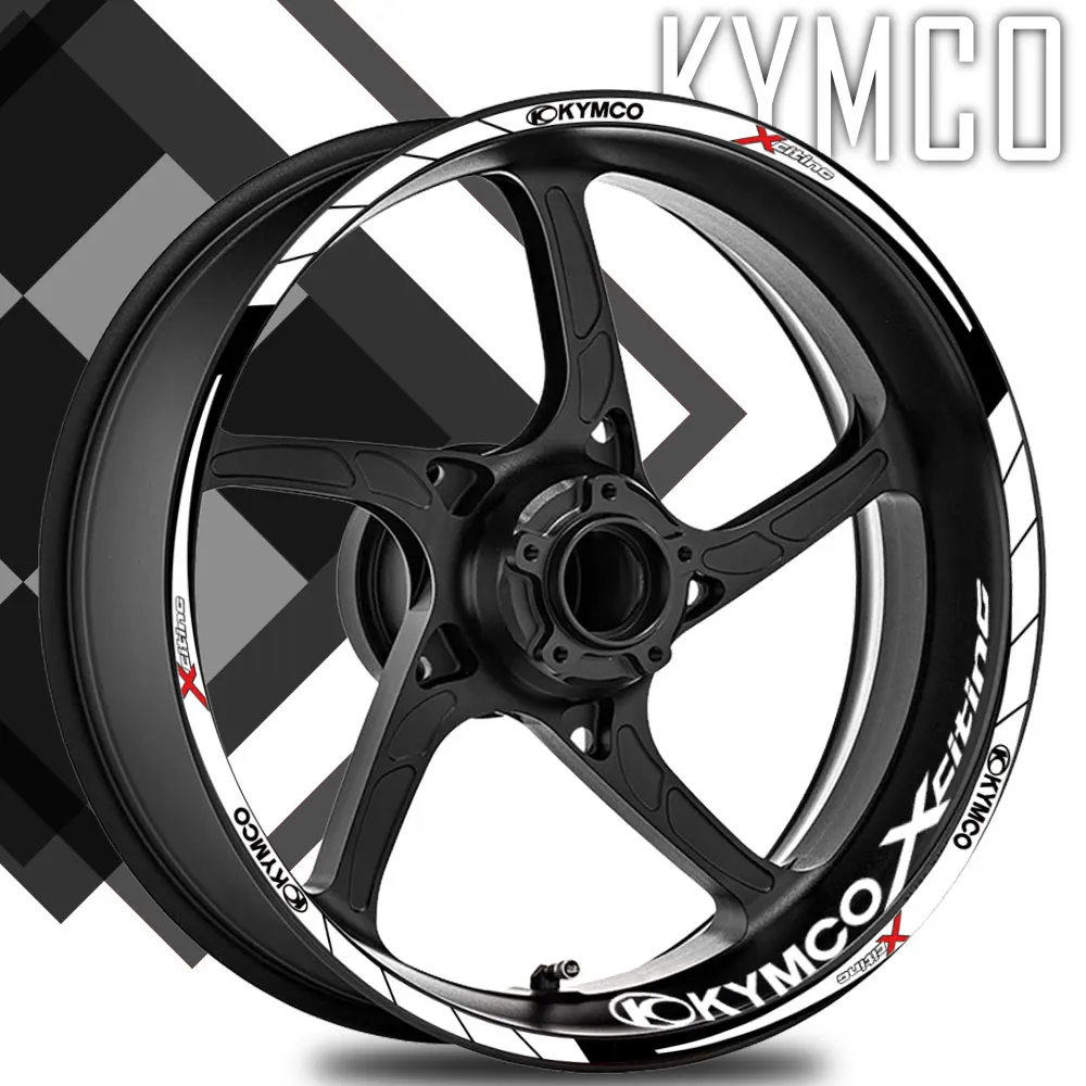 

Reflective Motorcycle Accessories Wheel Sticker Hub Decals Rim Stripe Tape For KYMCO XCITING 400i AK550 S350 CT200 300 125 250