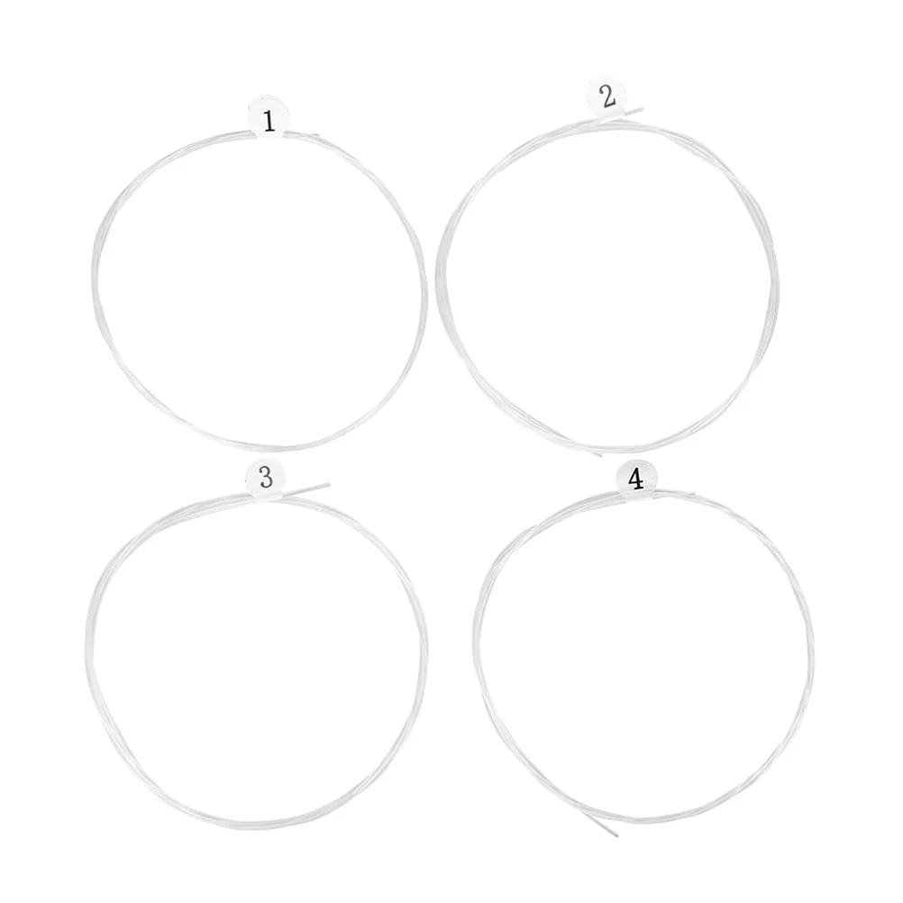 

4Pcs Ukulele String Set Durable Wear Resistant Efficient Maintenance Accessory Ukulele String Nylon Strings Musical Strings