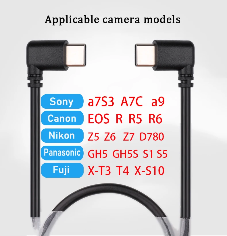 DJI RONIN SC2 RS2 RS3 USB-C is applicable to Sony Panasonic Nikon Fuji camera control type-c to type-c cable