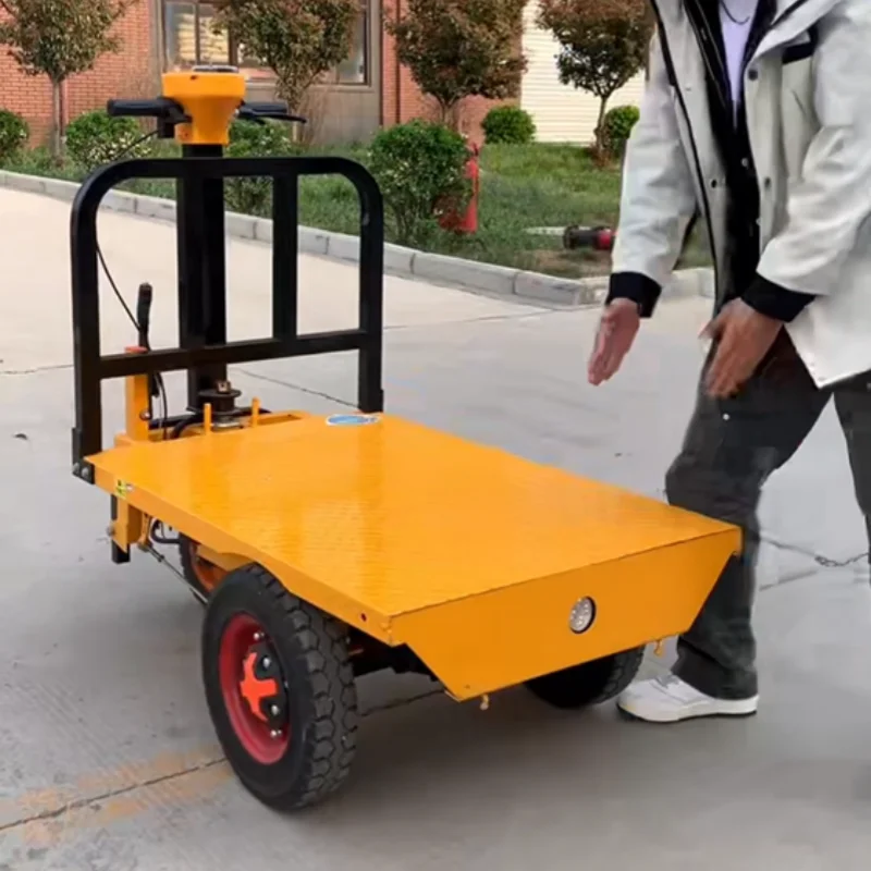 Electric Three-Wheel Flatbed Hand Truck with Platform for Home & Construction Site Use Direct From Factory