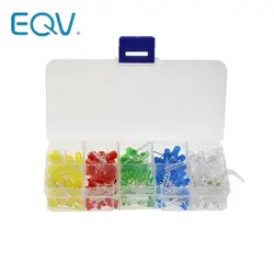 300PCS 500PCS 3mm 5mm LED Light White Yellow Red Green Blue Assorted Kit DIY LEDs Set 3V 20mA